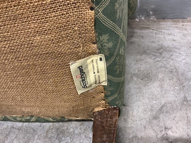 Antieke groene zetel - scotgard 3m - afbeelding 4 van  4