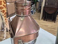 Antieke grote scheepslamp koper - afbeelding 2 van  3