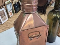 Antieke grote scheepslamp koper - afbeelding 3 van  3