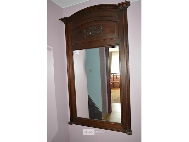 Antieke houten spiegel - afbeelding 1 van  3