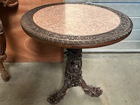Antieke oosterse ronde tafel - afbeelding 1 van  9