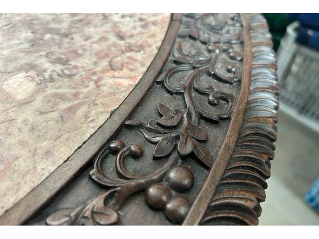 Antieke oosterse ronde tafel - afbeelding 4 van  9