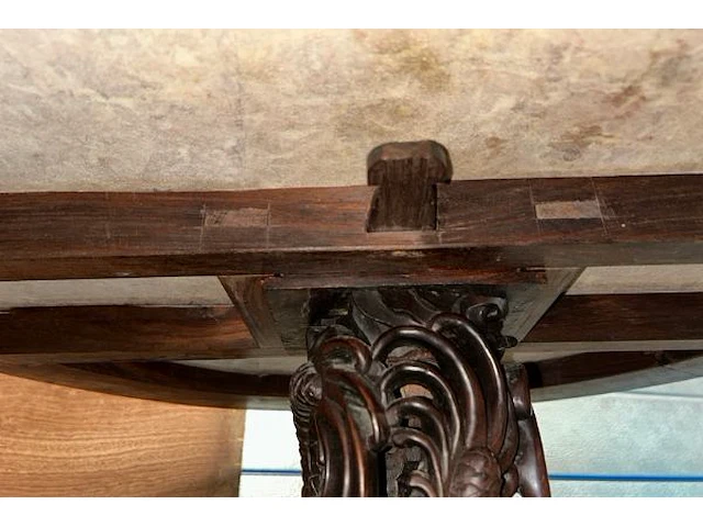 Antieke oosterse ronde tafel - afbeelding 8 van  9