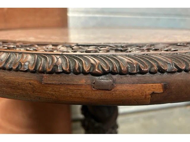 Antieke oosterse ronde tafel - afbeelding 9 van  9