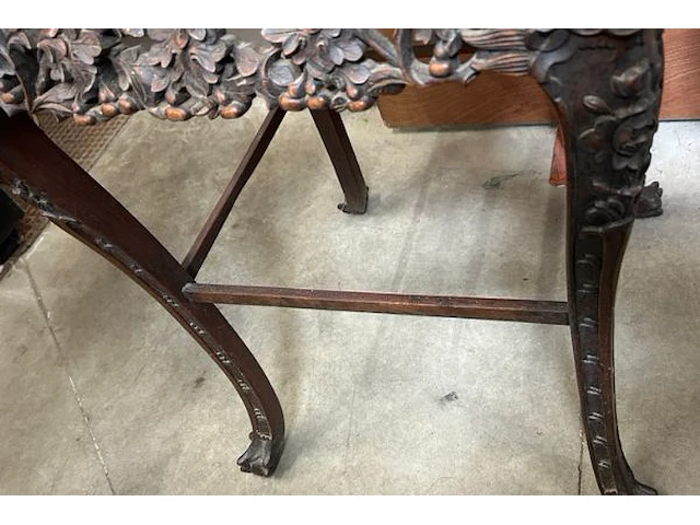 Antieke oosterse vierkanten tafel - afbeelding 6 van  8