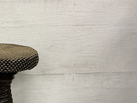 Antieke pianostoel: barlay twist met 3 dierenpoten (verstelbaar) - afbeelding 1 van  3