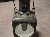 Antieke spoorweglamp petrolium metaal jaren 1960 - afbeelding 1 van  6