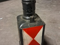 Antieke spoorweglamp petrolium metaal jaren 1960 - afbeelding 2 van  6