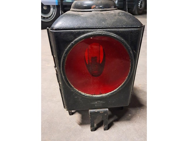 Antieke spoorweglamp petrolium metaal jaren 1960 - afbeelding 3 van  6