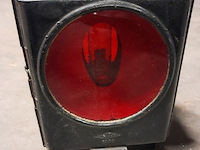 Antieke spoorweglamp petrolium metaal jaren 1960 - afbeelding 3 van  6