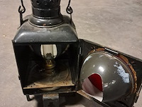 Antieke spoorweglamp petrolium metaal jaren 1960 - afbeelding 5 van  6