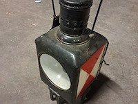Antieke spoorweglamp petrolium metaal jaren 1960 - afbeelding 6 van  6
