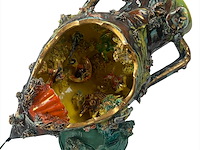 Antieke vaas/lamp - vallauris - afbeelding 1 van  5