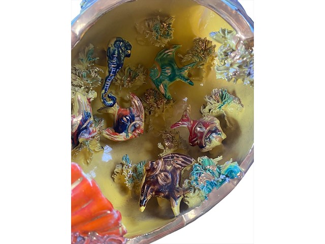 Antieke vaas/lamp - vallauris - afbeelding 2 van  5