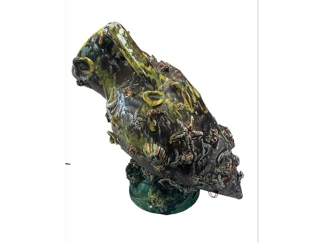 Antieke vaas/lamp - vallauris - afbeelding 5 van  5