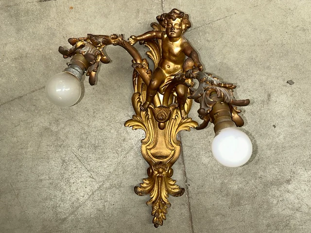 Antieke wandlamp - afbeelding 1 van  6