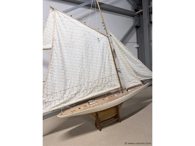 Antieke zeilboot - plm. 140cm lang - afbeelding 1 van  5