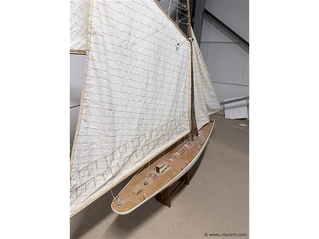 Antieke zeilboot - plm. 140cm lang - afbeelding 2 van  5