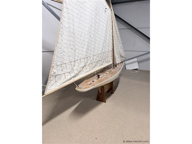 Antieke zeilboot - plm. 140cm lang - afbeelding 3 van  5