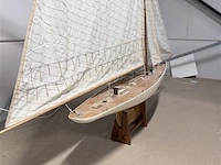 Antieke zeilboot - plm. 140cm lang - afbeelding 3 van  5
