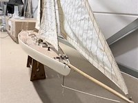 Antieke zeilboot - plm. 140cm lang - afbeelding 4 van  5