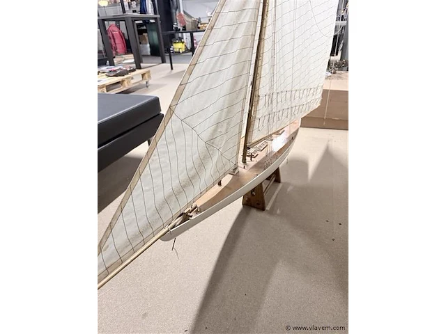 Antieke zeilboot - plm. 140cm lang - afbeelding 5 van  5