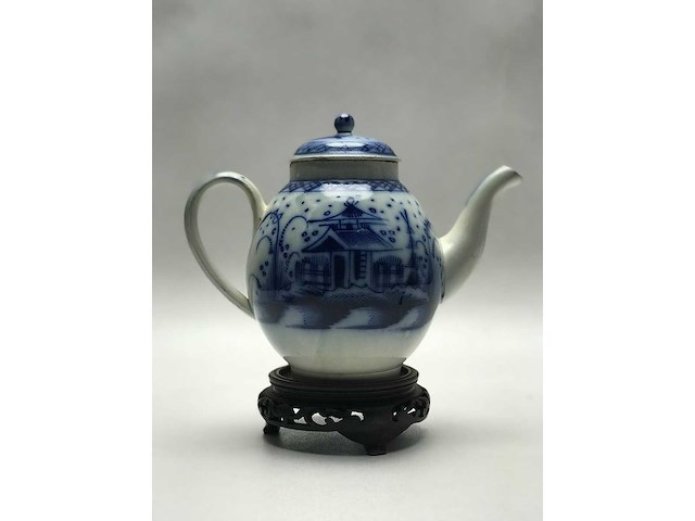 Antique 1800 english pearlware - staffordshire ware - chinoiserie - afbeelding 1 van  8