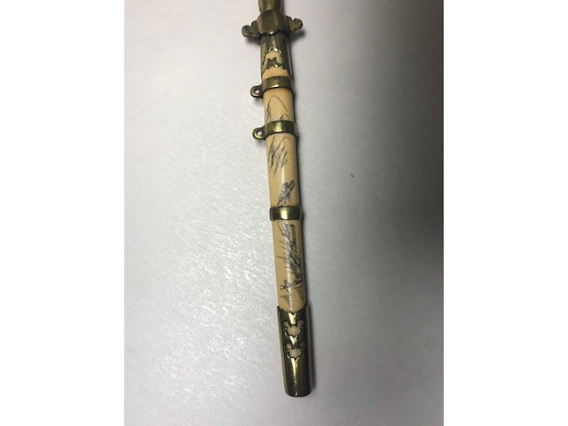 Antique 19th century miniature chinese jian sword - afbeelding 10 van  11