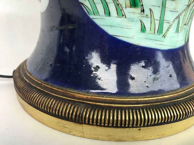 Antique chinese powder blue baluster vase. kangxi marked. - afbeelding 2 van  36