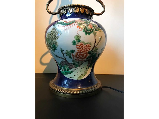 Antique chinese powder blue baluster vase. kangxi marked. - afbeelding 16 van  36