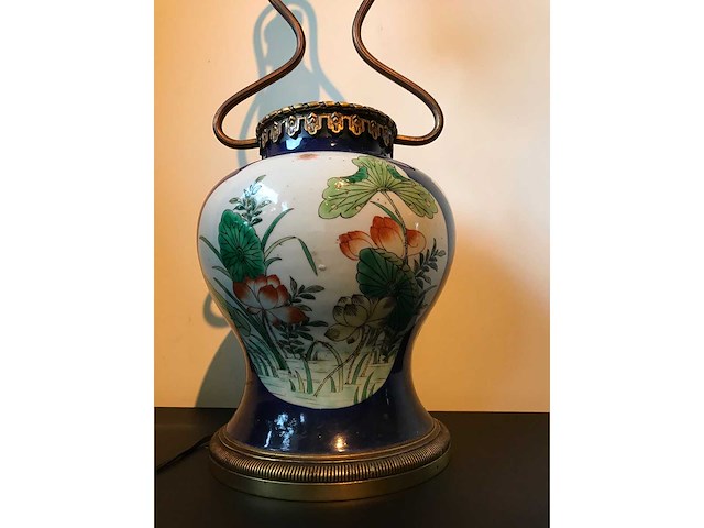 Antique chinese powder blue baluster vase. kangxi marked. - afbeelding 17 van  36