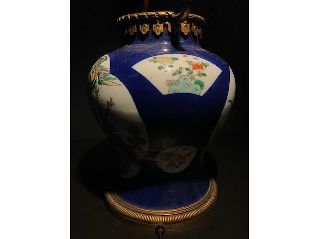 Antique chinese powder blue baluster vase. kangxi marked. - afbeelding 21 van  36