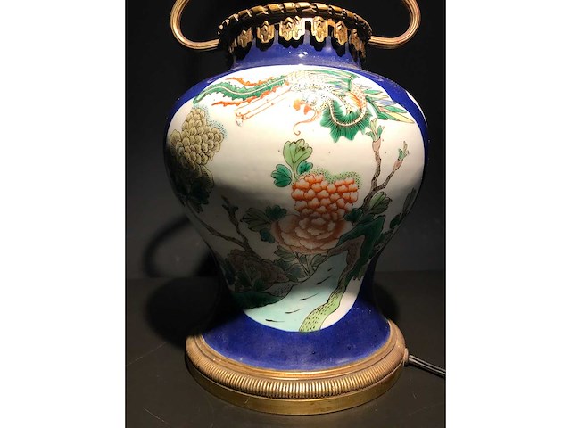 Antique chinese powder blue baluster vase. kangxi marked. - afbeelding 22 van  36