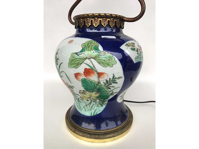 Antique chinese powder blue baluster vase. kangxi marked. - afbeelding 33 van  36