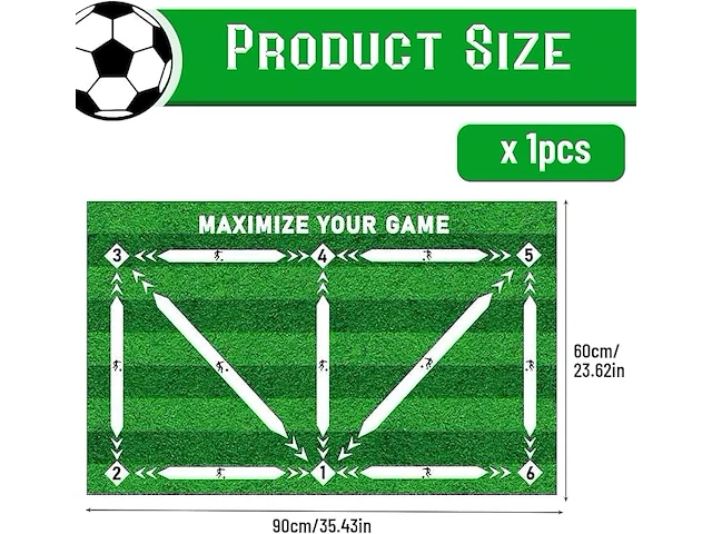 Antislip voetbaltrainingsmat - afbeelding 4 van  5