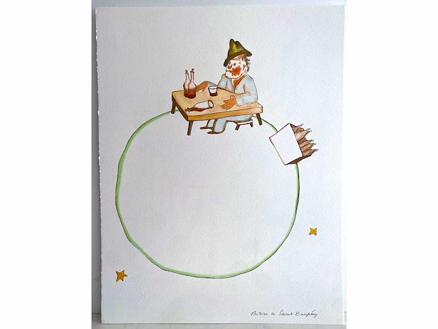 Antoine de saint exupery - le petit prince - litho - afbeelding 2 van  4
