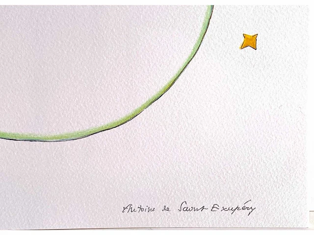 Antoine de saint exupery - le petit prince - litho - afbeelding 3 van  4