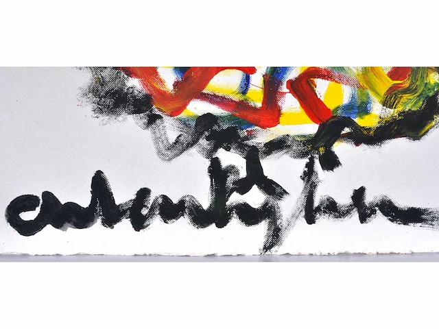 Anton heyboer - kip - acryl op papier - afbeelding 3 van  6