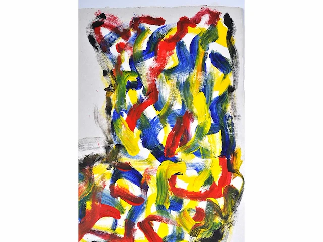 Anton heyboer - kip - acryl op papier - afbeelding 6 van  6