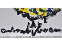 Anton heyboer - kip - acryl op papier - afbeelding 3 van  6