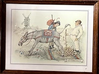 Anton pieck ezeltje strekje h:35x45cm - afbeelding 1 van  2