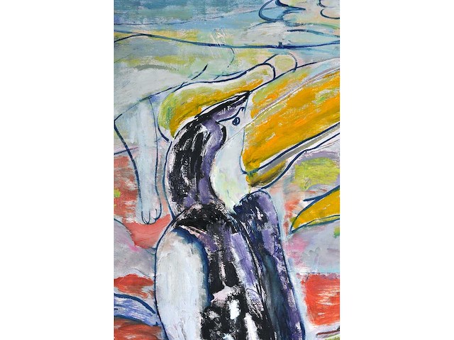 Anton vrede - strange relationship- olie op doek - 95x125 cm - 1987 - afbeelding 3 van  18