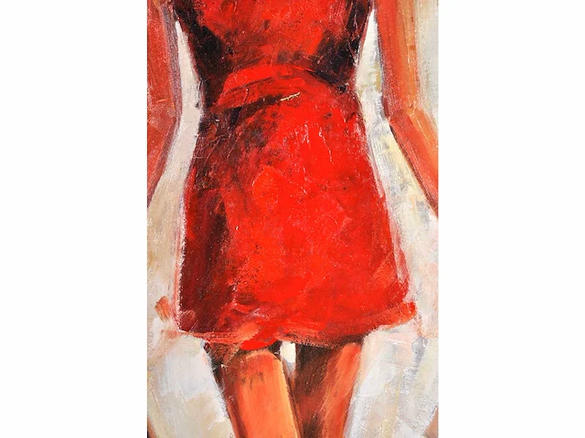 Antonio palmieri (1946) – shopping girl in paris - olie op doek - afbeelding 6 van  10
