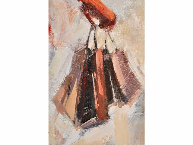 Antonio palmieri (1946) – shopping girl in paris - olie op doek - afbeelding 7 van  10