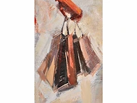 Antonio palmieri (1946) – shopping girl in paris - olie op doek - afbeelding 7 van  10