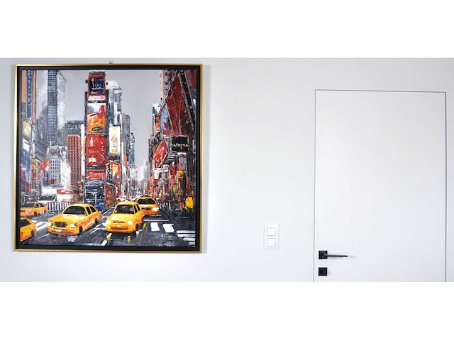 Antonio palmieri – new york , time square - olie op doek - 100x100 cm - afbeelding 5 van  14