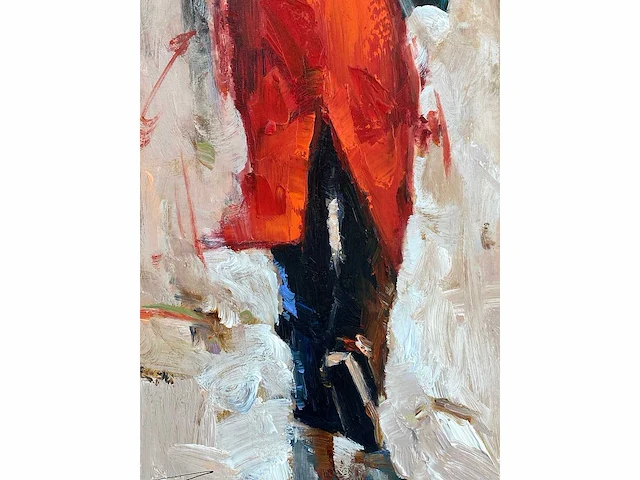 Antonio palmieri – parapluies - olie op doek - 120x90 cm - afbeelding 12 van  13