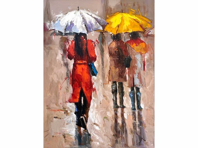 Antonio palmieri – parapluies - olie op doek - afbeelding 1 van  13