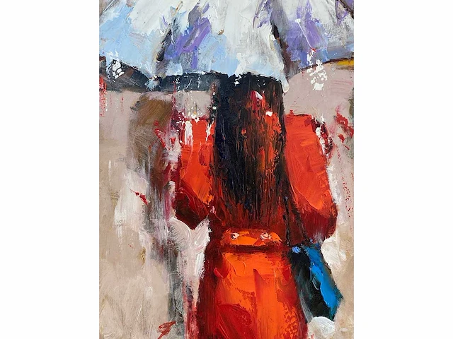 Antonio palmieri – parapluies - olie op doek - afbeelding 11 van  13