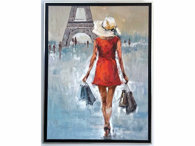 Antonio palmieri – shopping girl - olie op doek - afbeelding 7 van  14